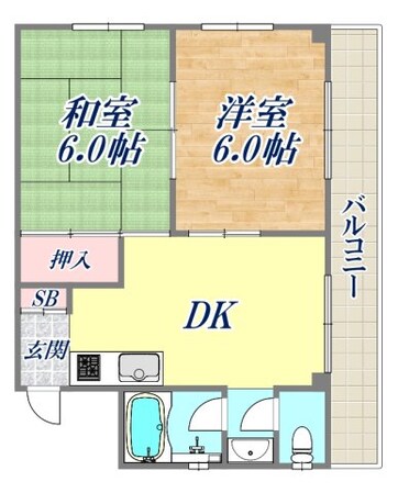 ドミール夙川の物件間取画像